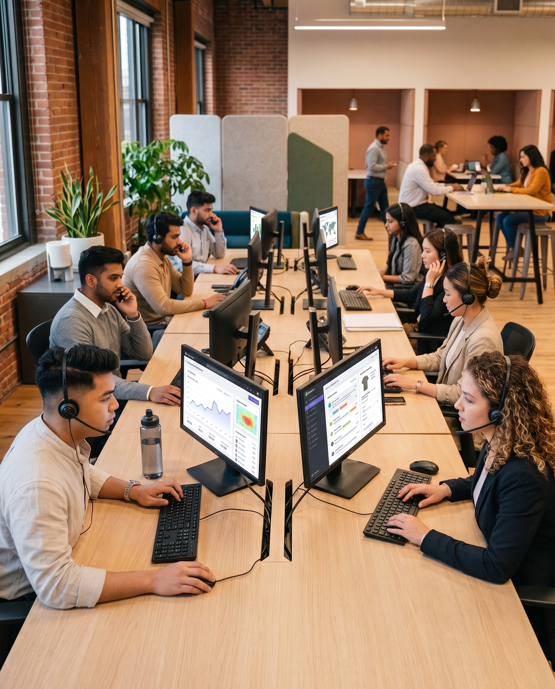 A delivery team collaborating